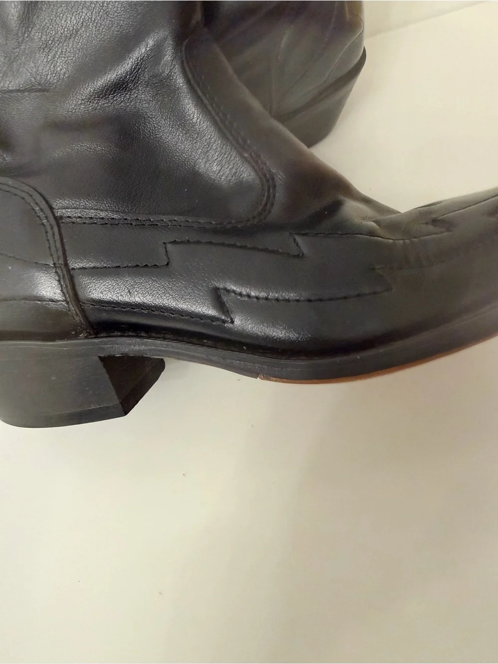 Laredo Black Leather Western Ankle Boots Men’s Size 10.5